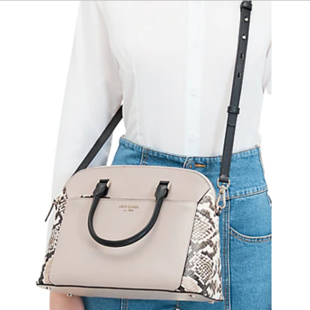 Kate Spade Louise Python Medium Dome Crossbody - image 2